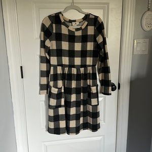 Long sleeve plaid dress